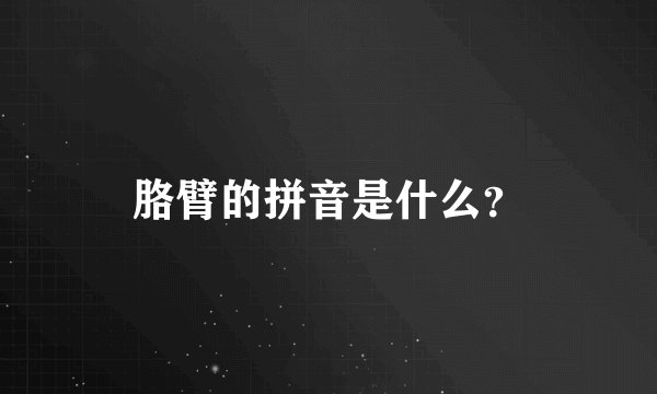 胳臂的拼音是什么？