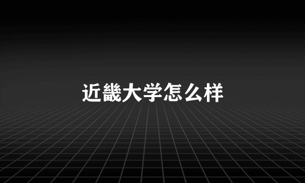 近畿大学怎么样