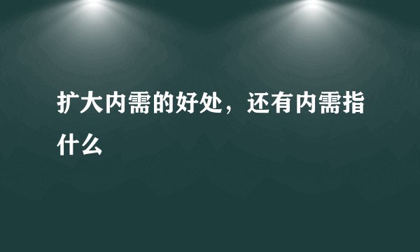 扩大内需的好处,还有内需指什么