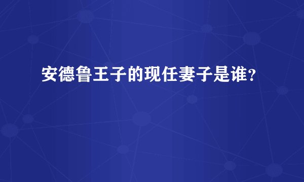 安德鲁王子的现任妻子是谁？