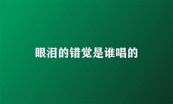 眼泪的错觉是谁唱的