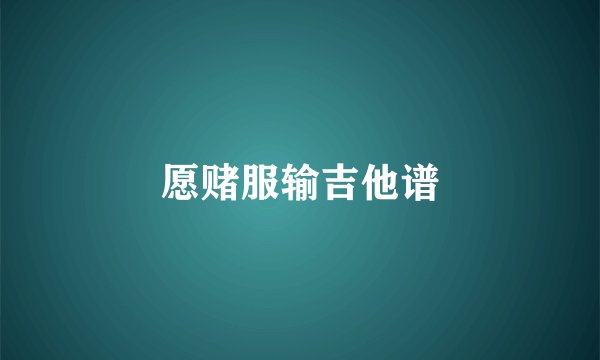 愿赌服输吉他谱