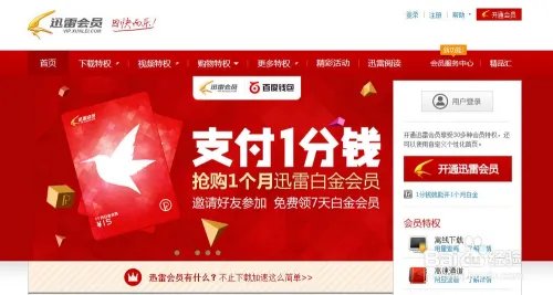 1分钱迅雷会员
