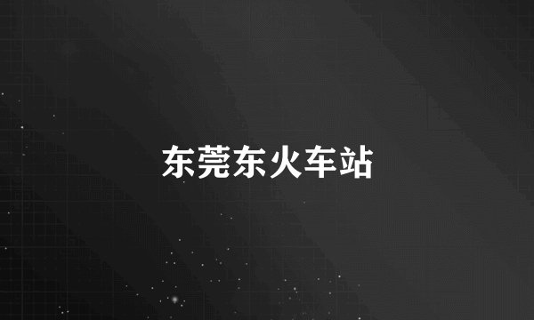 东莞东火车站