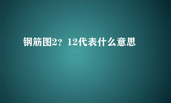 钢筋图2?12代表什么意思