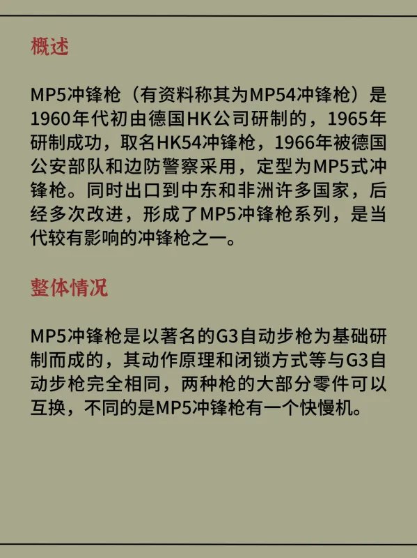 MP5冲锋枪