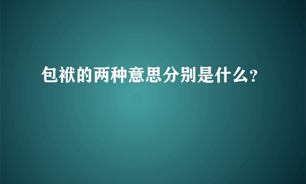 包袱的两种意思分别是什么？
