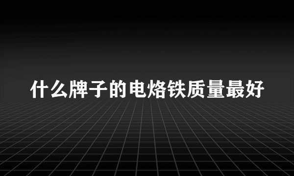 什么牌子的电烙铁质量最好