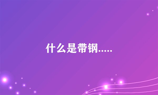 什么是带钢.....