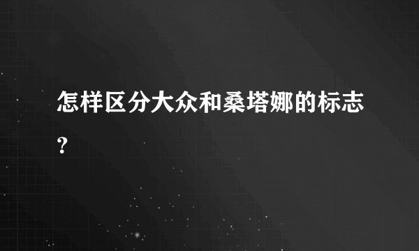 怎样区分大众和桑塔娜的标志？