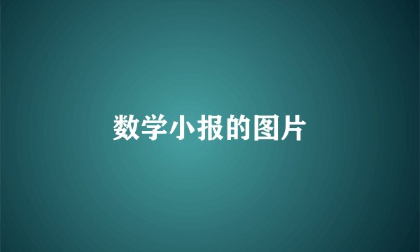 数学小报的图片