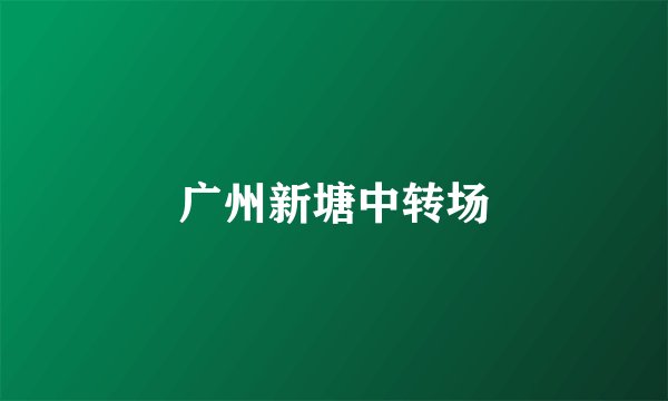 广州新塘中转场