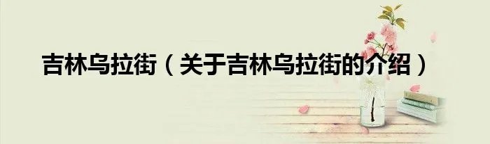 吉林乌拉街（关于吉林乌拉街的介绍）