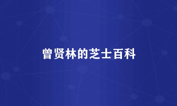 曾贤林的芝士百科