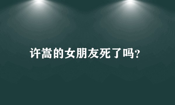 许嵩的女朋友死了吗？