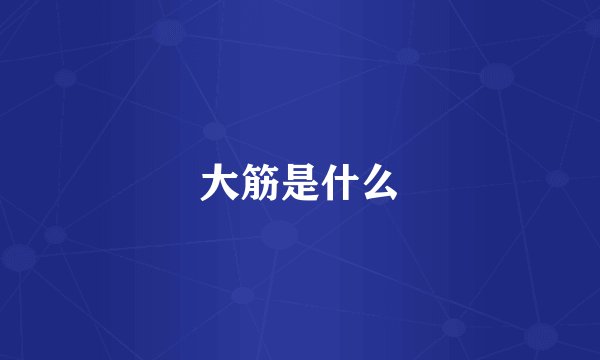 大筋是什么