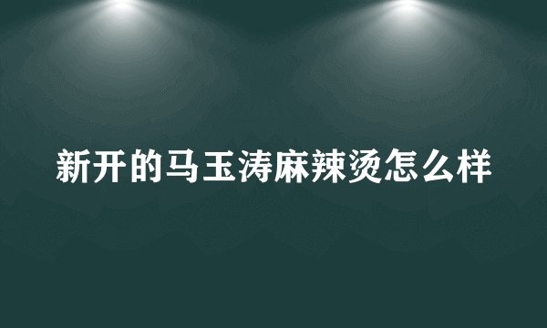 新开的马玉涛麻辣烫怎么样