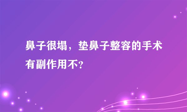 鼻子很塌，垫鼻子整容的手术有副作用不？