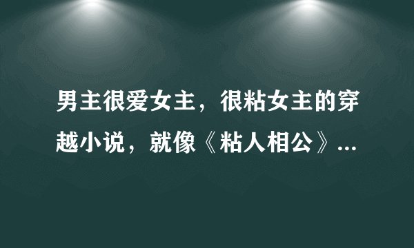 男主很爱女主，很粘女主的穿越小说，就像《粘人相公》中的安月君。