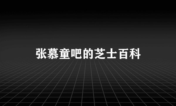 张慕童吧的芝士百科