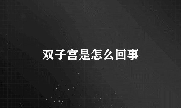 双子宫是怎么回事