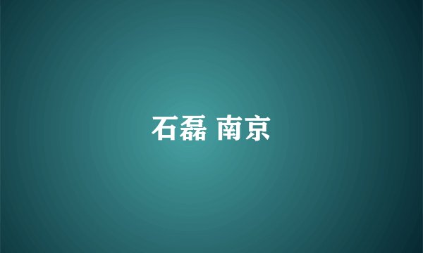 石磊 南京