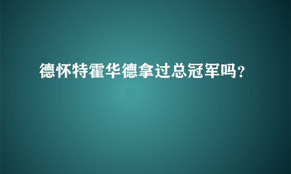 德怀特霍华德拿过总冠军吗?
