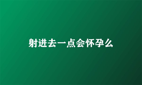 射进去一点会怀孕么