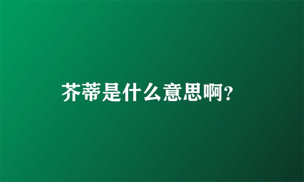 芥蒂是什么意思啊？