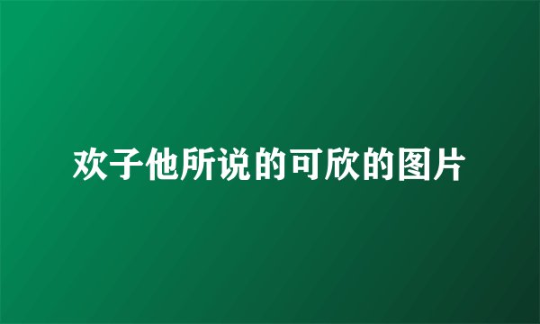 欢子他所说的可欣的图片