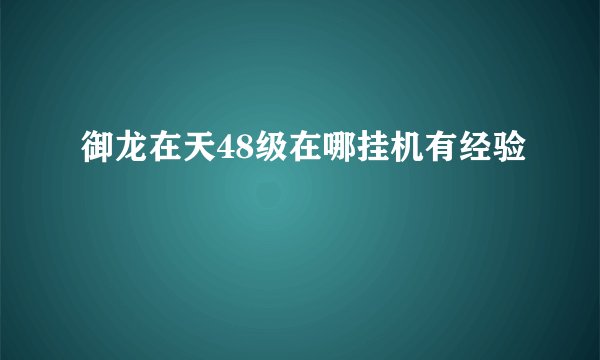 御龙在天48级在哪挂机有经验