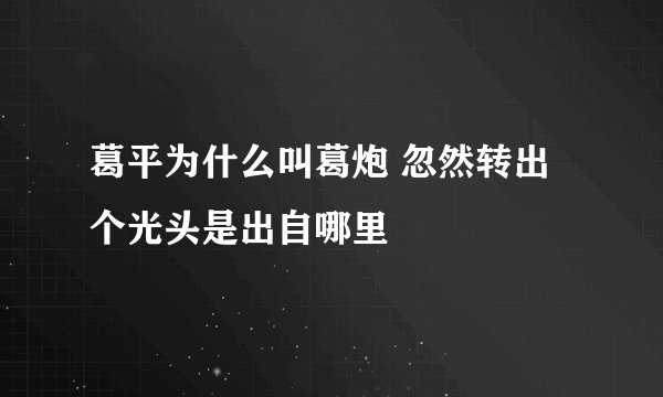 葛平为什么叫葛炮 忽然转出个光头是出自哪里