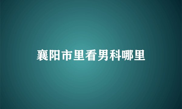 襄阳市里看男科哪里