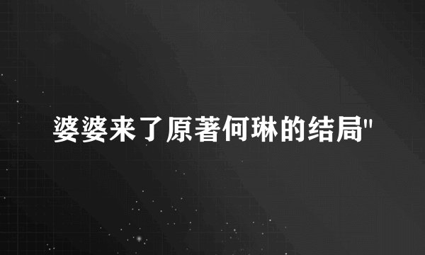 婆婆来了原著何琳的结局