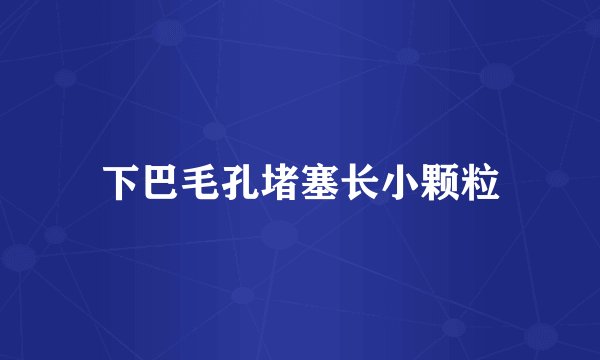 下巴毛孔堵塞长小颗粒