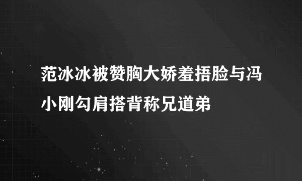 范冰冰被赞胸大娇羞捂脸与冯小刚勾肩搭背称兄道弟