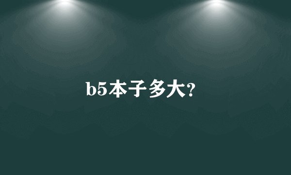 b5本子多大?