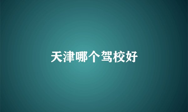 天津哪个驾校好