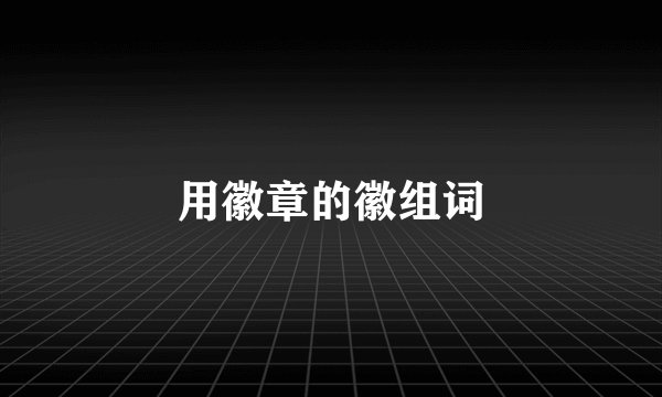 用徽章的徽组词