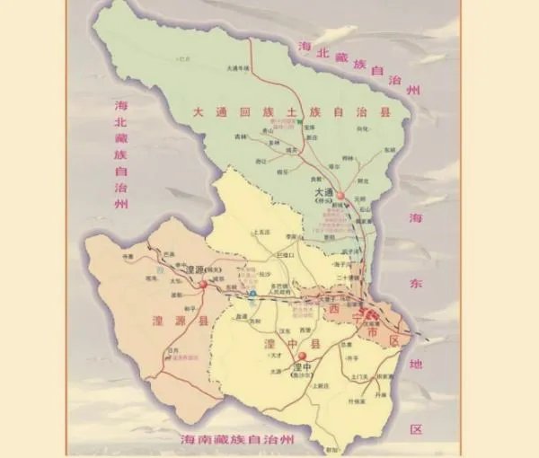西宁兰州地图