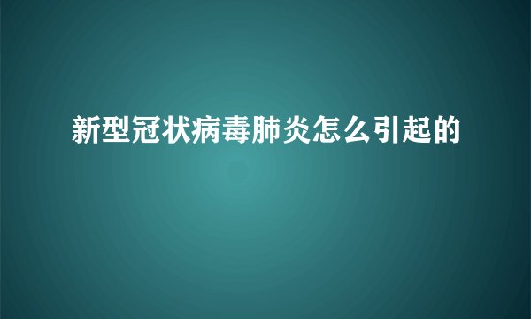 新型冠状病毒肺炎怎么引起的