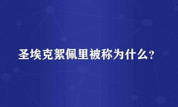 圣埃克絮佩里被称为什么？