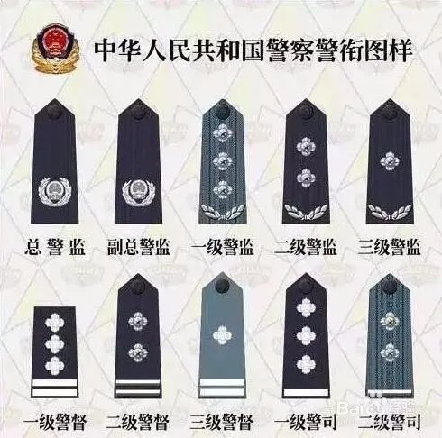 公安肩章级别图解