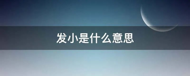 发小是什么意思