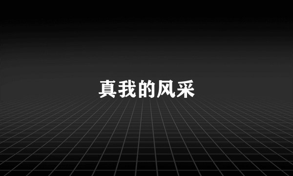 真我的风采