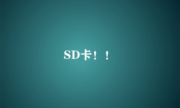 SD卡！！