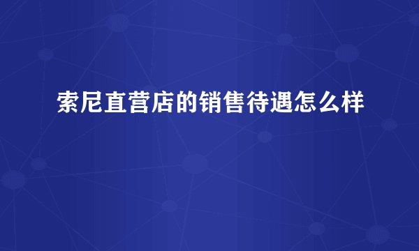 索尼直营店的销售待遇怎么样