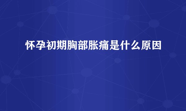 怀孕初期胸部胀痛是什么原因