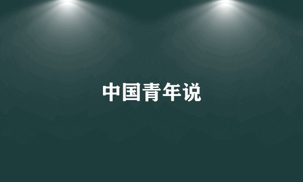 中国青年说