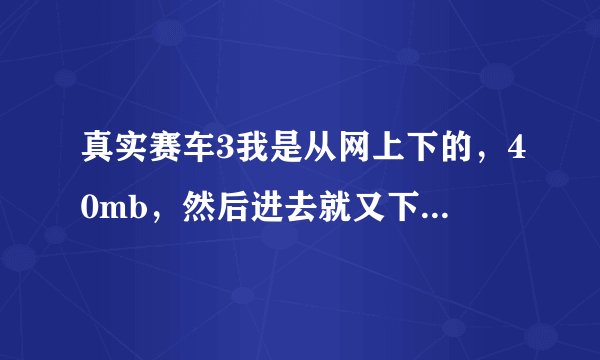 真实赛车3我是从网上下的，40mb，然后进去就又下了400mb，我以为这个是原版了，然后进去看多人